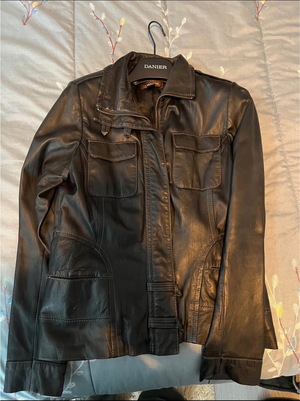 Danier Black Leather Jacket for Women size medium
